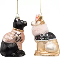 Kurt S. Adler glazen kerstbal kat 10.5cm multi  - afbeelding 1