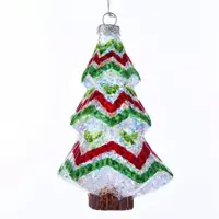 Kurt S. Adler glazen kerstbal kerstboom 14cm multi - afbeelding 1