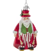 Kurt S. Adler glazen kerstbal kerstman 12cm rood, wit  kopen?