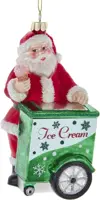 Kurt S. Adler glazen kerstbal kerstman ijsverkoper 13cm multi - afbeelding 1