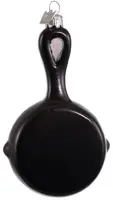 Kurt S. Adler glazen kerstbal koekenpan met ei & bacon 13cm zwart - afbeelding 2