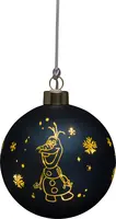 Kurt S. Adler glazen kerstbal met verlichting Disney Frozen 10cm zwart - afbeelding 1
