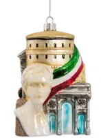 Kurt S. Adler glazen kerstbal rome 13cm multi - afbeelding 2
