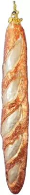 Kurt S. Adler glazen kerstbal stokbrood 20cm bruin - afbeelding 1
