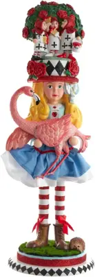 Kurt S. Adler Hollywood Disney notenkraker Alice met flamingo 48cm multi - afbeelding 1