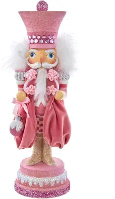 Kurt S. Adler hollywood notenkraker 38cm roze - afbeelding 1