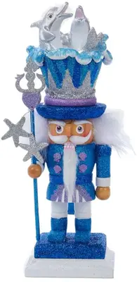 Kurt S. Adler hollywood notenkraker dolfijn 30cm blauw - afbeelding 1
