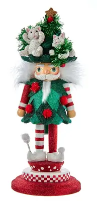Kurt S. Adler Hollywood notenkraker kat in kerstboom 36cm multi - afbeelding 1