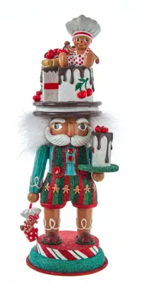 Kurt S. Adler Hollywood notenkraker peperkoek en taart 38cm multi - afbeelding 1
