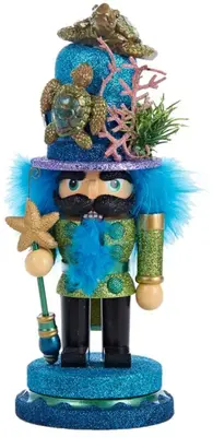 Kurt S. Adler hollywood notenkraker schildpad 28cm blauw - afbeelding 1