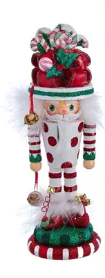 Kurt S. Adler hollywood notenkraker zuurstok 30cm wit - afbeelding 1