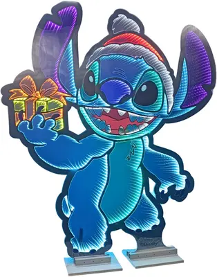 Kurt S. Adler infinity light Disney Stitch blauw - afbeelding 1