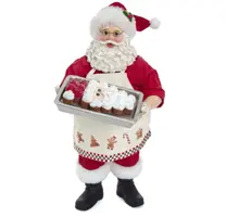 Kurt S. Adler kerstman bakker 30cm rood, wit - afbeelding 1