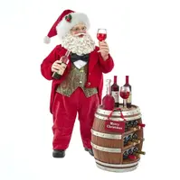 Kurt S. Adler kerstman wijnproverij 27cm rood - afbeelding 1