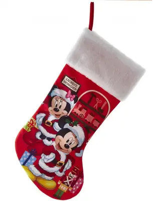Kurt S. Adler kerstsok disney mickey mouse & minnie mouse 48cm rood - afbeelding 1