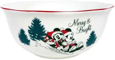 Kurt S. Adler kom keramiek disney mickey mouse & minnie mouse 14x6.5cm   - afbeelding 1