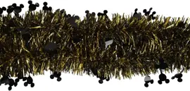 Kurt S. Adler kunststof guirlande disney mickey mouse 10x200cm goud, zwart - afbeelding 1
