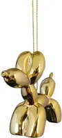 Kurt S. Adler kunststof kerstbal ballonhond 7.5cm goud - afbeelding 1