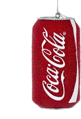 Kurt S. Adler kunststof kerstbal Coca-Cola blikje 8cm rood - afbeelding 1