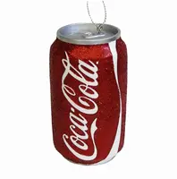 Kurt S. Adler kunststof kerstbal Coca-Cola blikje 9cm rood - afbeelding 1