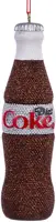 Kurt S. Adler kunststof kerstbal Coca-Cola flesje 11cm zilver - afbeelding 1