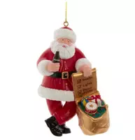 Kurt S. Adler kunststof kerstbal coca-cola kerstman met zak 10cm multi  kopen?