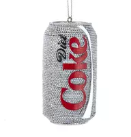 Kurt S. Adler kunststof kerstbal coca-cola light blikje 8cm zilver  kopen?