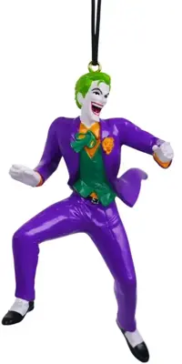 Kurt S. Adler kunststof kerstbal DC Comics the Joker 9cm paars, groen - afbeelding 1