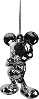 Kurt S. Adler kunststof kerstbal Disney 100 jaar Mickey Mouse 8cm zilver - afbeelding 1