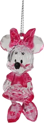 Kurt S. Adler kunststof kerstbal Disney 100 jaar Minnie Mouse 8cm roze - afbeelding 1