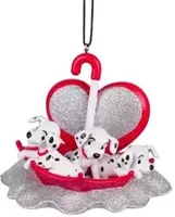 Kurt S. Adler kunststof kerstbal Disney Dalmatier 7cm multi - afbeelding 1