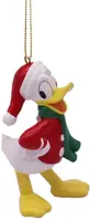 Kurt S. Adler kunststof kerstbal Disney Donald Duck sjaal 9cm multi - afbeelding 1