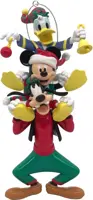 Kurt S. Adler kunststof kerstbal Disney Goofy, Donald Duck & Mickey Mouse 10cm multi - afbeelding 1