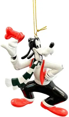 Kurt S. Adler kunststof kerstbal Disney Goofy vintage 9cm multi - afbeelding 1