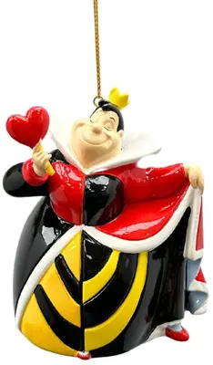 Kurt S. Adler kunststof kerstbal Disney Hartenkoningin 10cm multi - afbeelding 1