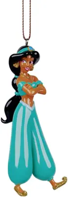 Kurt S. Adler kunststof kerstbal Disney Jasmine 8cm multi - afbeelding 1