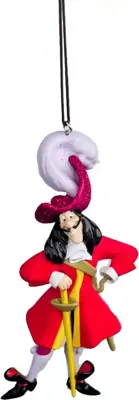 Kurt S. Adler kunststof kerstbal Disney Kapitein Haak 10cm multi - afbeelding 1