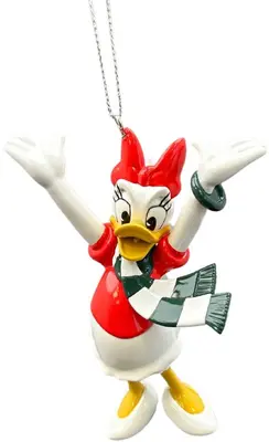 Kurt S. Adler kunststof kerstbal Disney Katrien Duck vintage 10cm multi - afbeelding 1