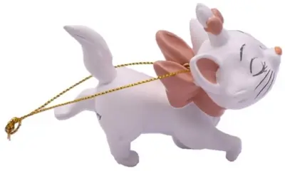 Kurt S. Adler kunststof kerstbal Disney Marie 7.5cm wit - afbeelding 1