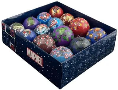 Kurt S. Adler kunststof kerstbal disney marvel avengers 7.5cm multi 14 stuks - afbeelding 1