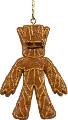 Kurt S. Adler kunststof kerstbal Disney Marvel peperkoek Groot 7cm bruin - afbeelding 1