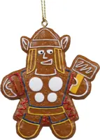 Kurt S. Adler kunststof kerstbal Disney Marvel peperkoek Thor 7cm bruin - afbeelding 1