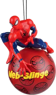 Kurt S. Adler kunststof kerstbal Disney Marvel Spiderman 12cm rood - afbeelding 1