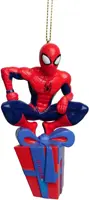 Kurt S. Adler kunststof kerstbal Disney Marvel Spiderman cadeau 12cm blauw, rood - afbeelding 1