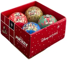 Kurt S. Adler kunststof kerstbal disney mickey mouse 7.5cm multi 4 stuks - afbeelding 1