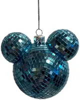 Kurt S. Adler kunststof kerstbal Disney Mickey Mouse discobal 8.5cm blauw - afbeelding 1