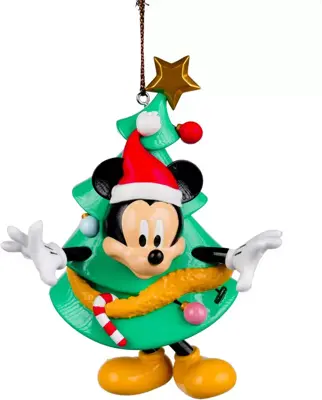 Kurt S. Adler kunststof kerstbal Disney Mickey Mouse kerstboom 9cm multi - afbeelding 1