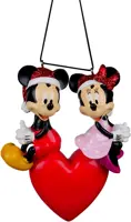Kurt S. Adler kunststof kerstbal Disney Mickey Mouse & Minnie Mouse verliefd 11cm multi - afbeelding 1