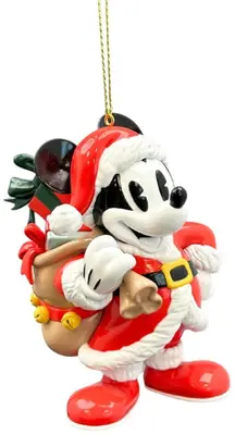 Kurt S. Adler kunststof kerstbal Disney Mickey Mouse vintage 10cm multi - afbeelding 1