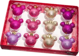 Kurt S. Adler kunststof kerstbal disney minnie mouse 5cm multi 12 stuks - afbeelding 1